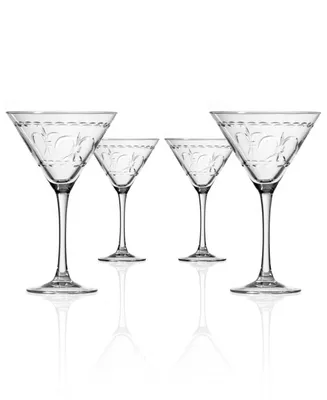 Rolf Glass Fleur De Lis Martini 10Oz