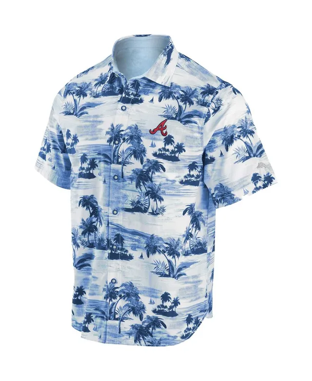 Men's Chicago Cubs Tommy Bahama Navy Baseball Bay Button-Up