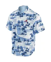 Men's Tommy Bahama Navy Atlanta Braves Tropical Horizons Button-Up Shirt