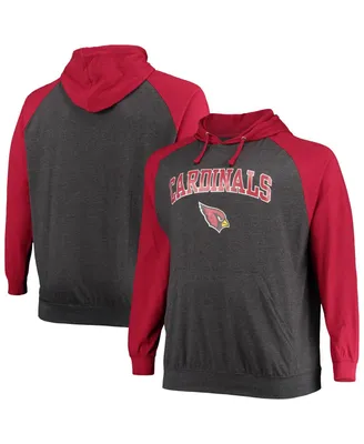 Men's Fanatics Branded Heather Charcoal Arizona Cardinals Big & Tall Camo Pullover Hoodie