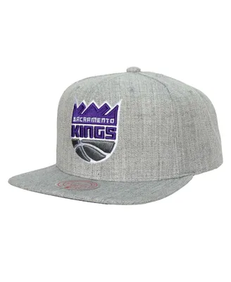 Men's Mitchell & Ness Heather Gray Sacramento Kings Hardwood Classics 2.0 Snapback Hat