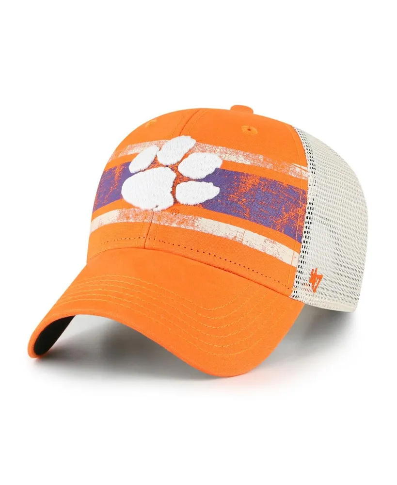 Men's '47 Brand Orange, White Clemson Tigers Interlude Mvp Trucker Snapback Hat