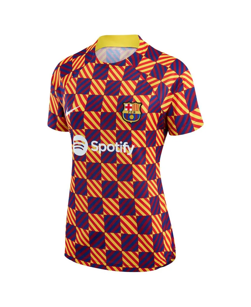 Women's Nike Yellow Barcelona 2022/23 Pre-Match Raglan Performance Top