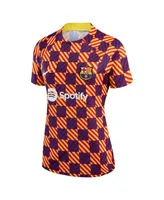 Women's Nike Yellow Barcelona 2022/23 Pre-Match Raglan Performance Top