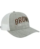 Men's Heather Gray, White Brown Bears Arch Trucker Snapback Hat