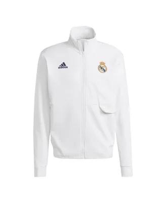 Men's adidas White Real Madrid 2023/24 Anthem Full-Zip Jacket