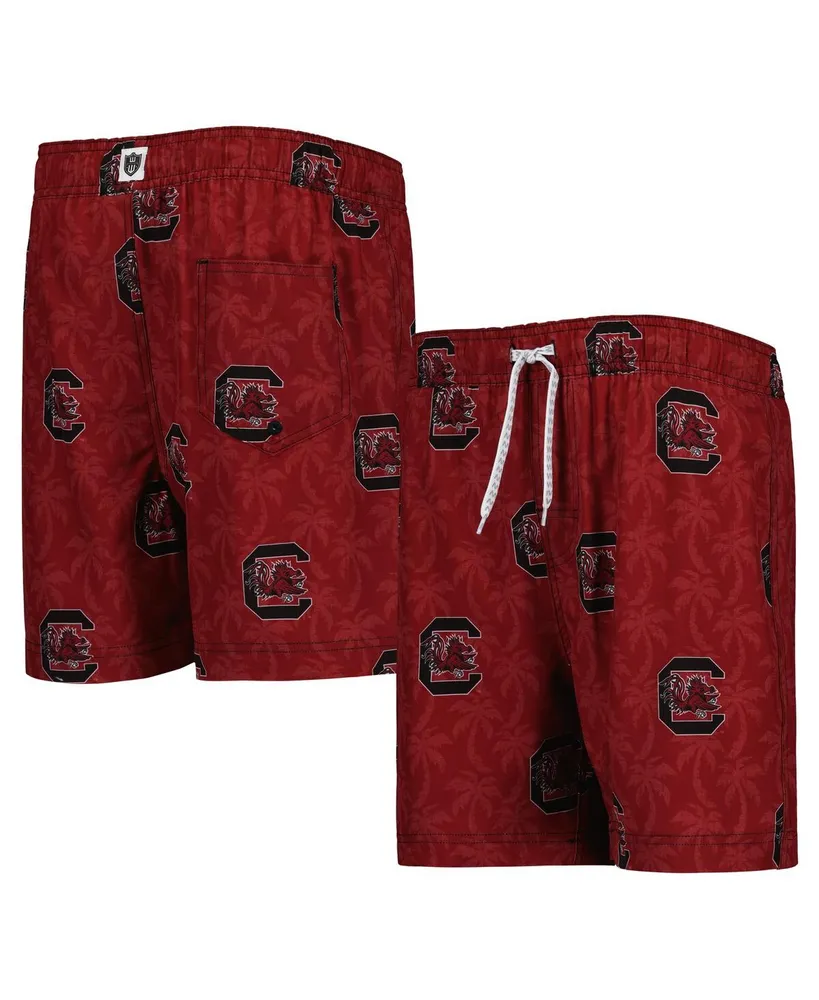 Big Boys Wes & Willy Garnet South Carolina Gamecocks Palm Tree Swim Shorts