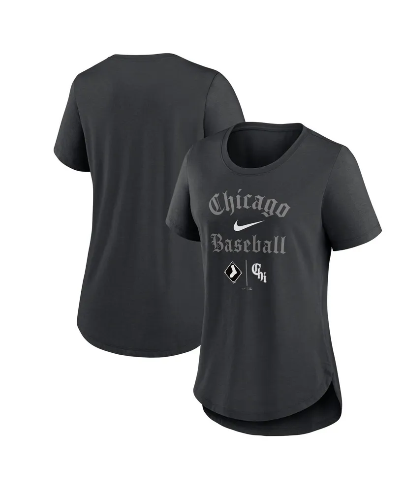 Lids Chicago Cubs Nike Women's City Connect Tri-Blend V-Neck T-Shirt -  White