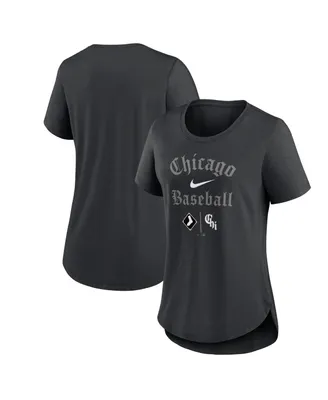 Women's Nike Black Chicago White Sox City Connect Tri-Blend T-shirt