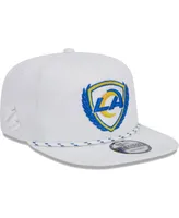 Men's New Era White Los Angeles Rams Tee Golfer 9FIFTY Snapback Hat