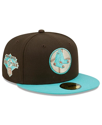Men's New Era Brown, Mint Boston Red Sox Walnut Mint 59FIFTY Fitted Hat