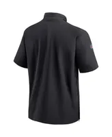 Men's Nike Black Jacksonville Jaguars Sideline Coach Short Sleeve Hoodie Quarter-Zip Jacket