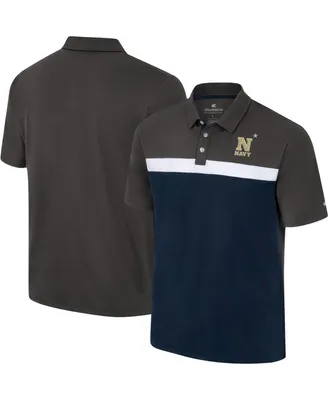 Men's Colosseum Charcoal Navy Midshipmen Two Yutes Polo Shirt