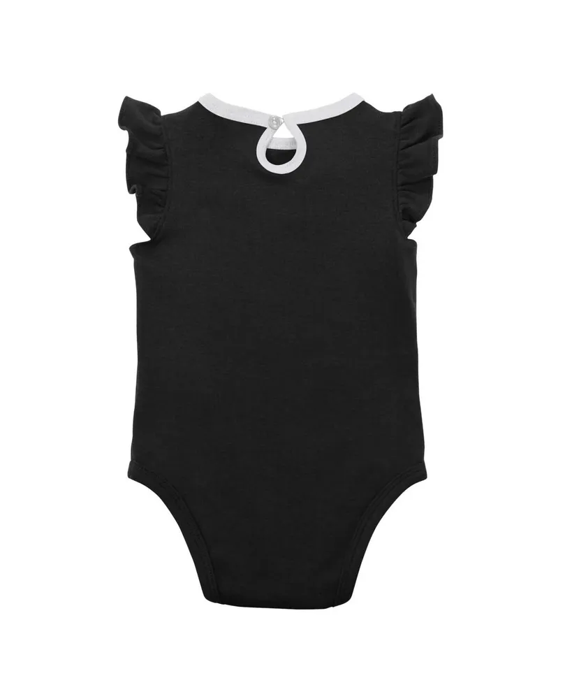 Newborn & Infant Boys and Girls Black, Heather Gray Chicago White Sox Little Fan Two-Pack Bodysuit Set