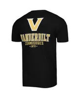 Men's Champion Black Vanderbilt Commodores Team Stack 2-Hit T-shirt