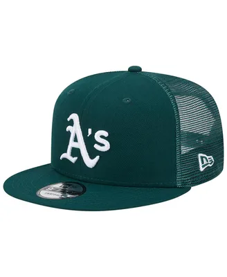 Men's New Era Green Oakland Athletics Team Color Trucker 9FIFTY Snapback Hat