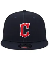 Men's New Era Navy Cleveland Guardians Team Color Trucker 9FIFTY Snapback Hat