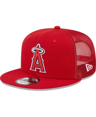 Men's New Era Red Los Angeles Angels Team Color Trucker 9FIFTY Snapback Hat