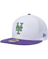 Men's New Era White York Mets Side Patch 59FIFTY Fitted Hat