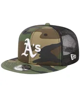 Men's New Era Camo Oakland Athletics Woodland Camo Trucker 9FIFTY Snapback Hat