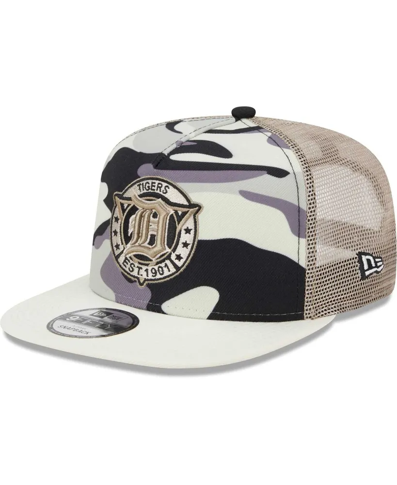 New Era Seattle Mariners White Chrome Camo A-Frame 9FIFTY Trucker Snapback  Hat