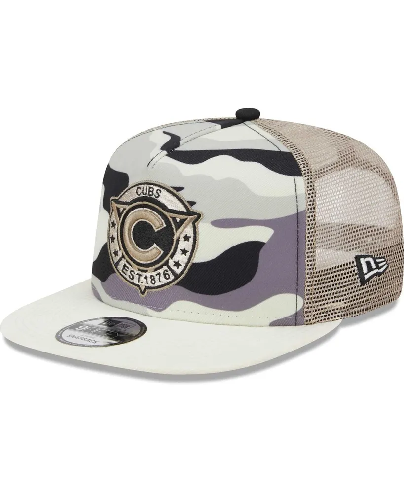 Men's Detroit Tigers New Era White Chrome Camo A-Frame 9FIFTY