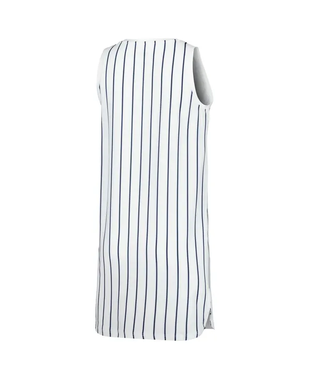 St. Louis Cardinals Concepts Sport Women's Reel Pinstripe Knit Sleeveless  Nightshirt - White