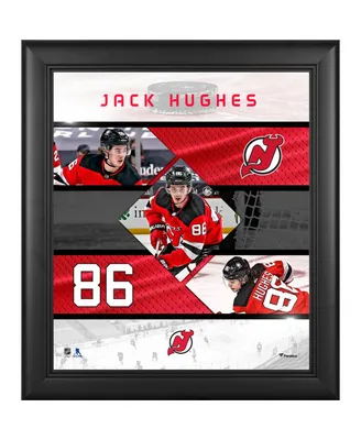 Jack Hughes New Jersey Devils Framed 15" x 17" Stitched Stars Collage