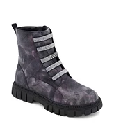 Dkny Little Girls Carrie Side Zipper Moto Shine Boots