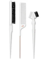 T3 Detail Set with Pintail Comb, Edge Brush, and Teasing Brush, 3 Piece