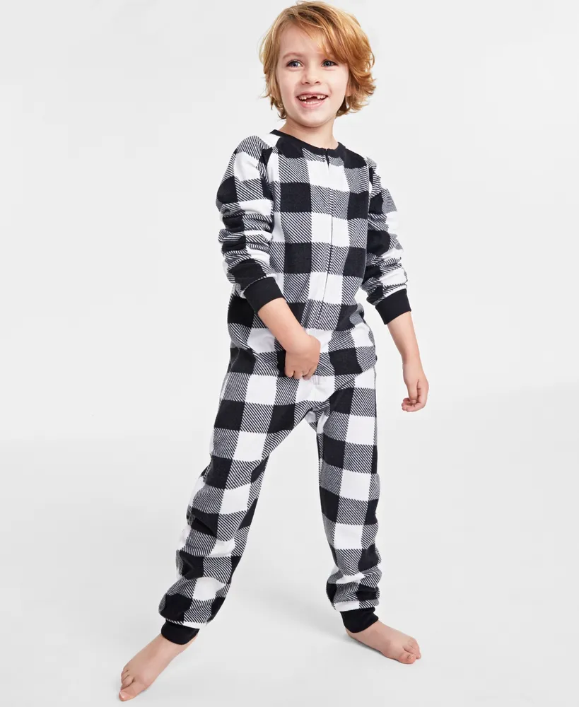 Family Pajamas Matching Toddler, Little & Big Kids 1-Pc. White Check  Printed Family Pajamas