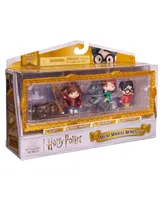 Wizarding World Harry Potter, Micro Magical Moments Scene Gift Set with Exclusive Harry, Hermione, Ron, Fluffy Figures - Multi