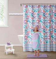 Kate Aurora Complete 5 Piece Juvi Butterfly Themed Fabric Shower Curtain Bathroom Set