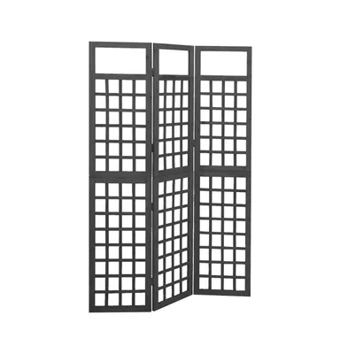 vidaXL 3-Panel Room Divider/Trellis Solid Fir Wood 47.6"x70.9
