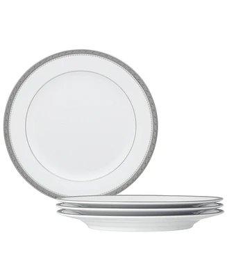 Noritake Charlotta Platinum 4 Piece 8.25" Salad Plates Set, Service for 4