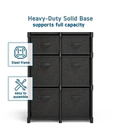 Heavy Duty Cube Storage Organizer with Fabric Bins