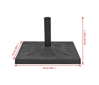 vidaXL Parasol Base Resin Square Black 41.9 lb