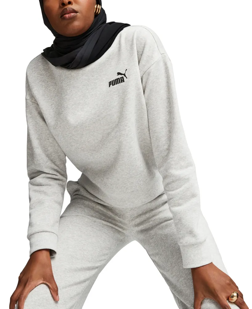 Puma Women's Active Essential Relaxed-Fit Logo Crewneck Sweatshirt