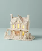 Lenox Mistletoe Park Lighted Farmhouse Figurine