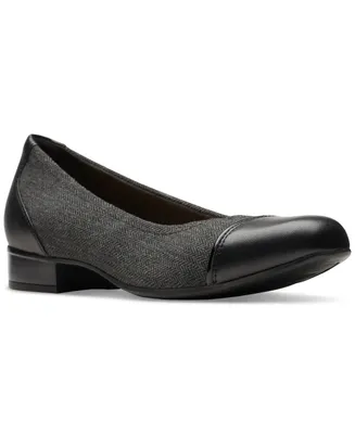 Clarks Women's Juliet Step Slip-On Cap-Toe Flats