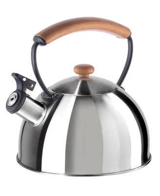 Oggi 2.5 Litre Whistling Tea Kettle with Wood Handle