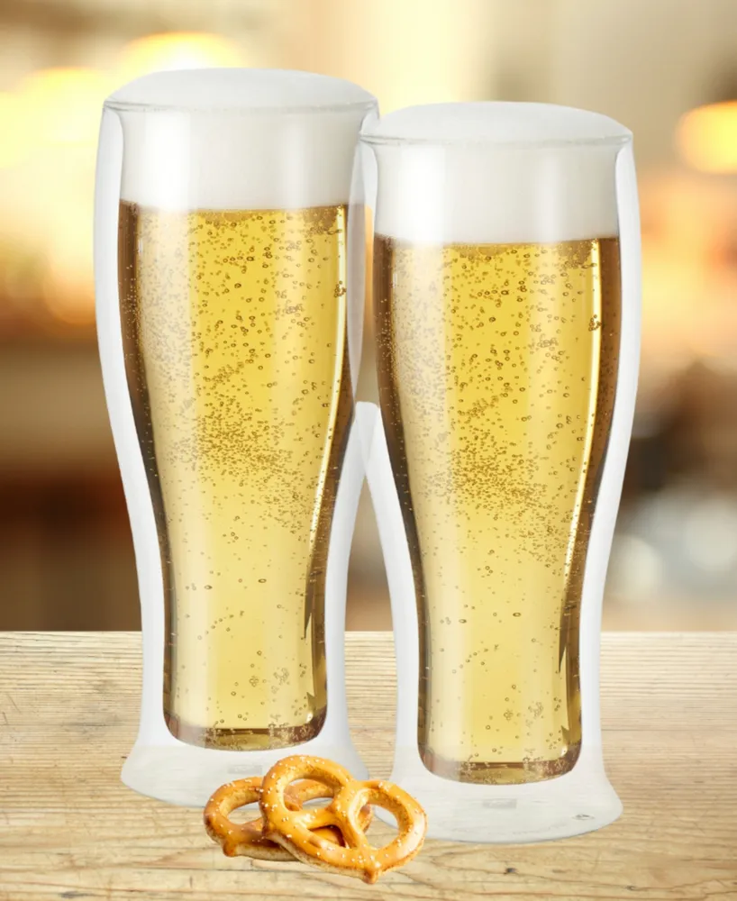 Oggi 2 Piece Double Wall Beer Glass Set