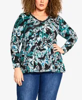 Avenue Plus Size Abigail Print Top