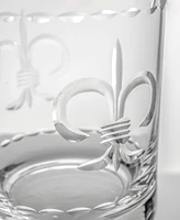 Rolf Glass Fleur De Lis Double Old Fashioned Glass 13oz