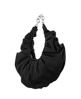 Nina Ruched Satin Hobo