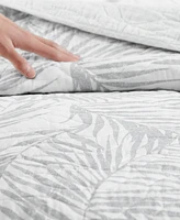 Tommy Bahama Home Palmday Cotton Reversible 3 Piece Quilt Set