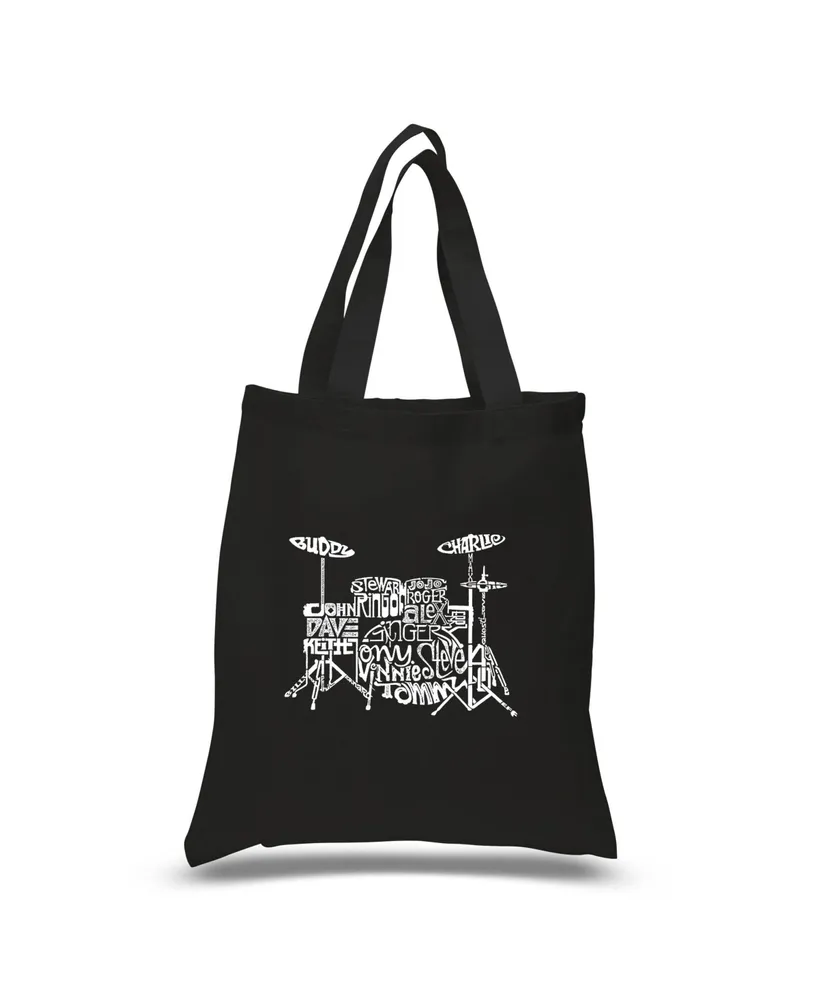 Drums - Small Word Art Tote Bag