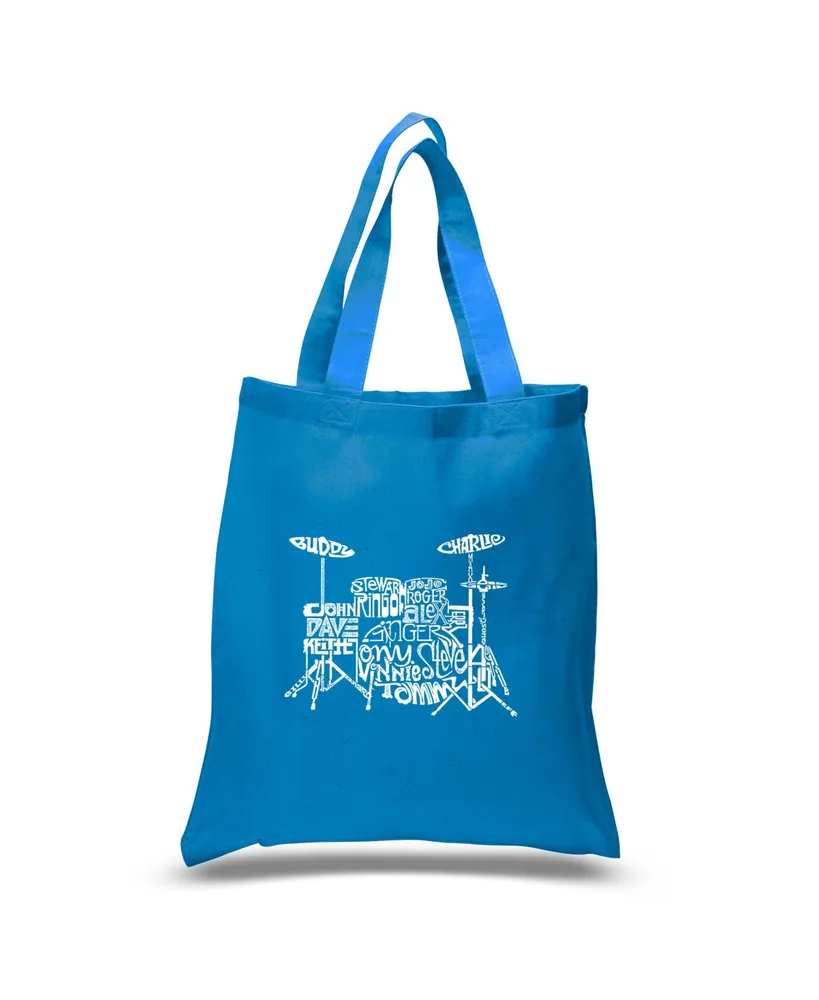 Drums - Small Word Art Tote Bag