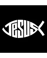 Jesus Fish - Large Word Art Tote Bag