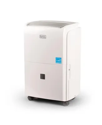Black+Decker 1500 Sq. Ft. Dehumidifier for Medium to Large Spaces and Basements, Energy Star Certified, Portable, BDT20WTB, White